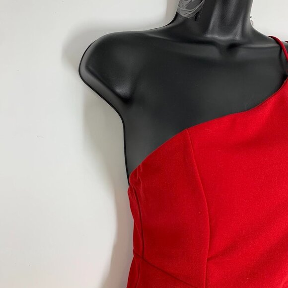 Hello Molly Women's Taking It Back Side Slit One Shoulder Dress Size S - Picture 4 of 13